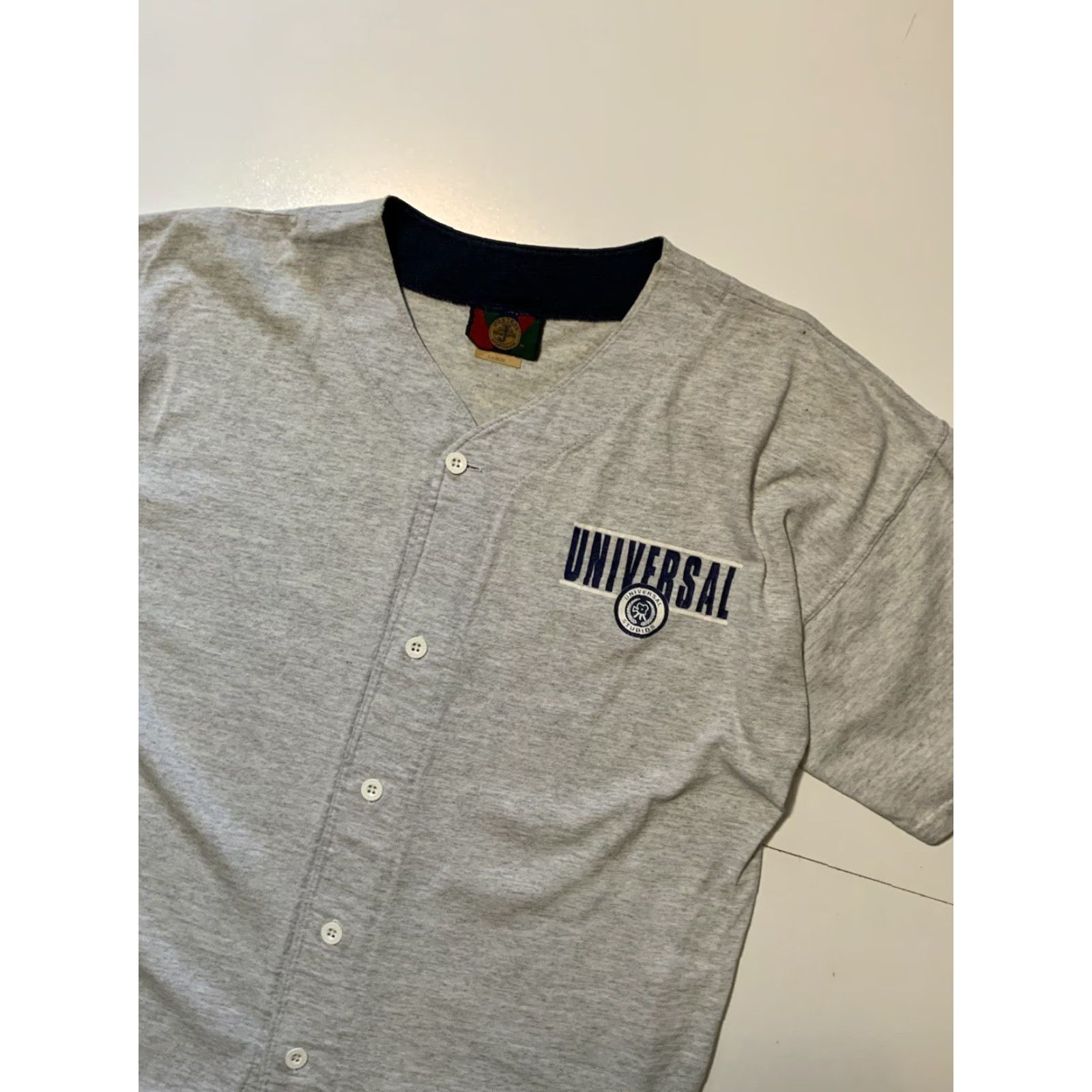 Vintage VINTAGE 90s Jostens Sportswear Universal Studios Promo Baseball Jersey Sz. L Shirt Men Gray Baseball 90s Mens L Size US L / EU 52-54 / 3 - 4 Thumbnail