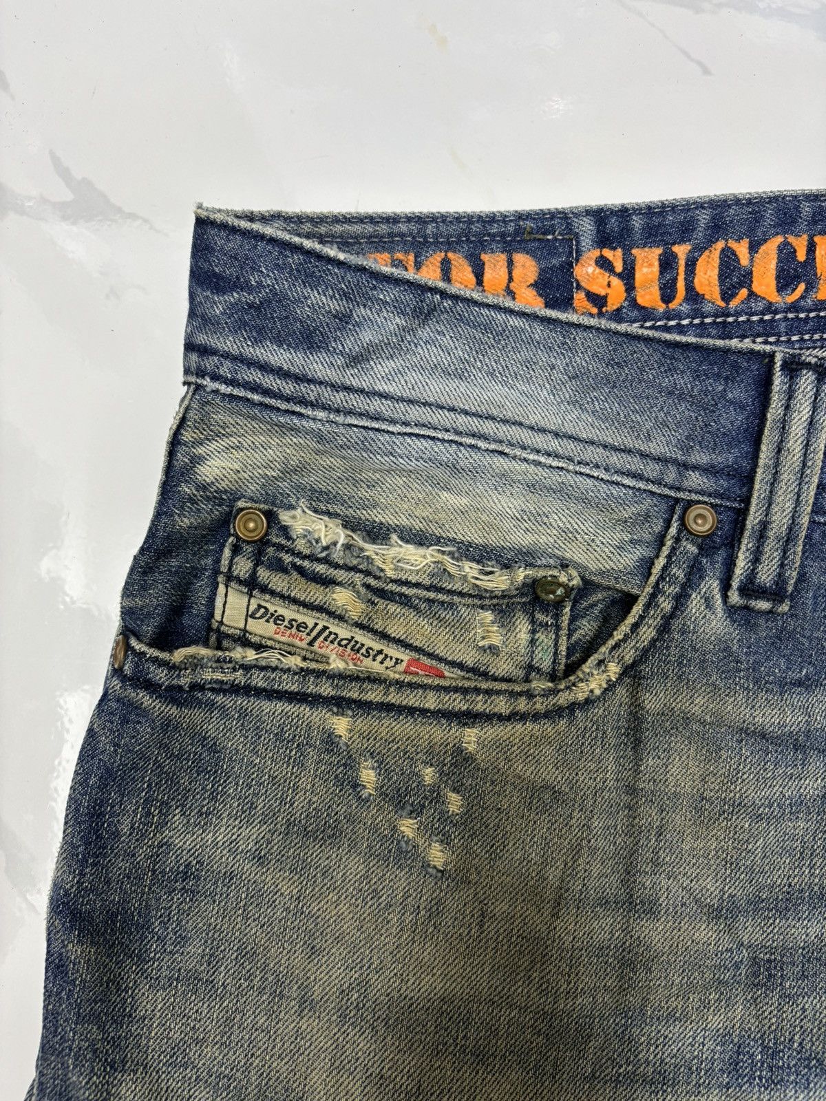 Diesel Diesel Rusty Thrashed Ripped Distressed Denim Jean Size US 36 / EU 52 - 10 Thumbnail