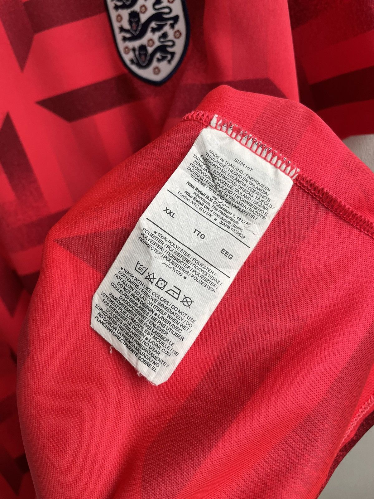 Vintage England 2023 2024 National Team Fotball Soccer Jersey Shirt Size US XXL / EU 58 / 5 - 9 Thumbnail