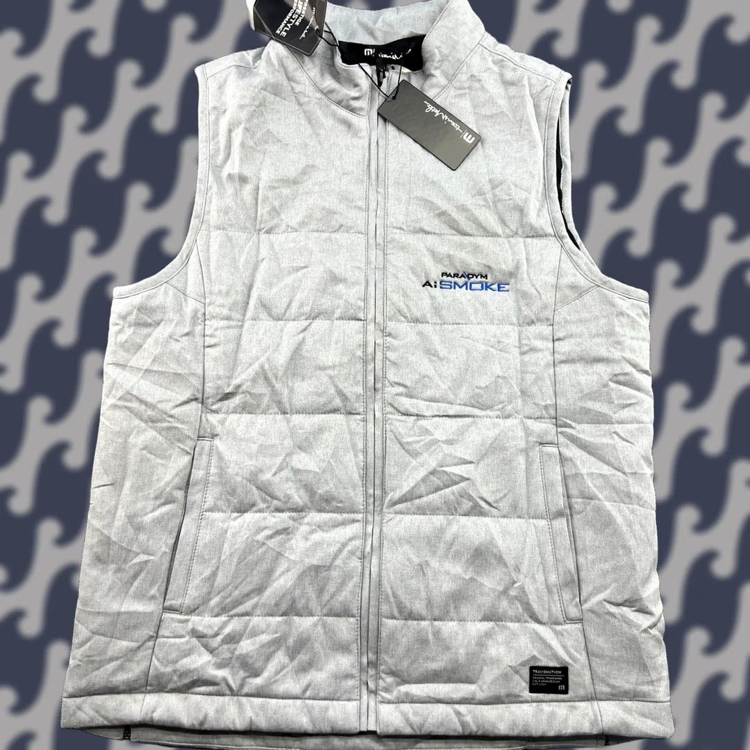 TravisMathew Travis Mathew Womens Vest Small Dash 2.0 Gray FUll Zip Golf Quilted Gilet Size S / US 4 / IT 40 - 1 Thumbnail