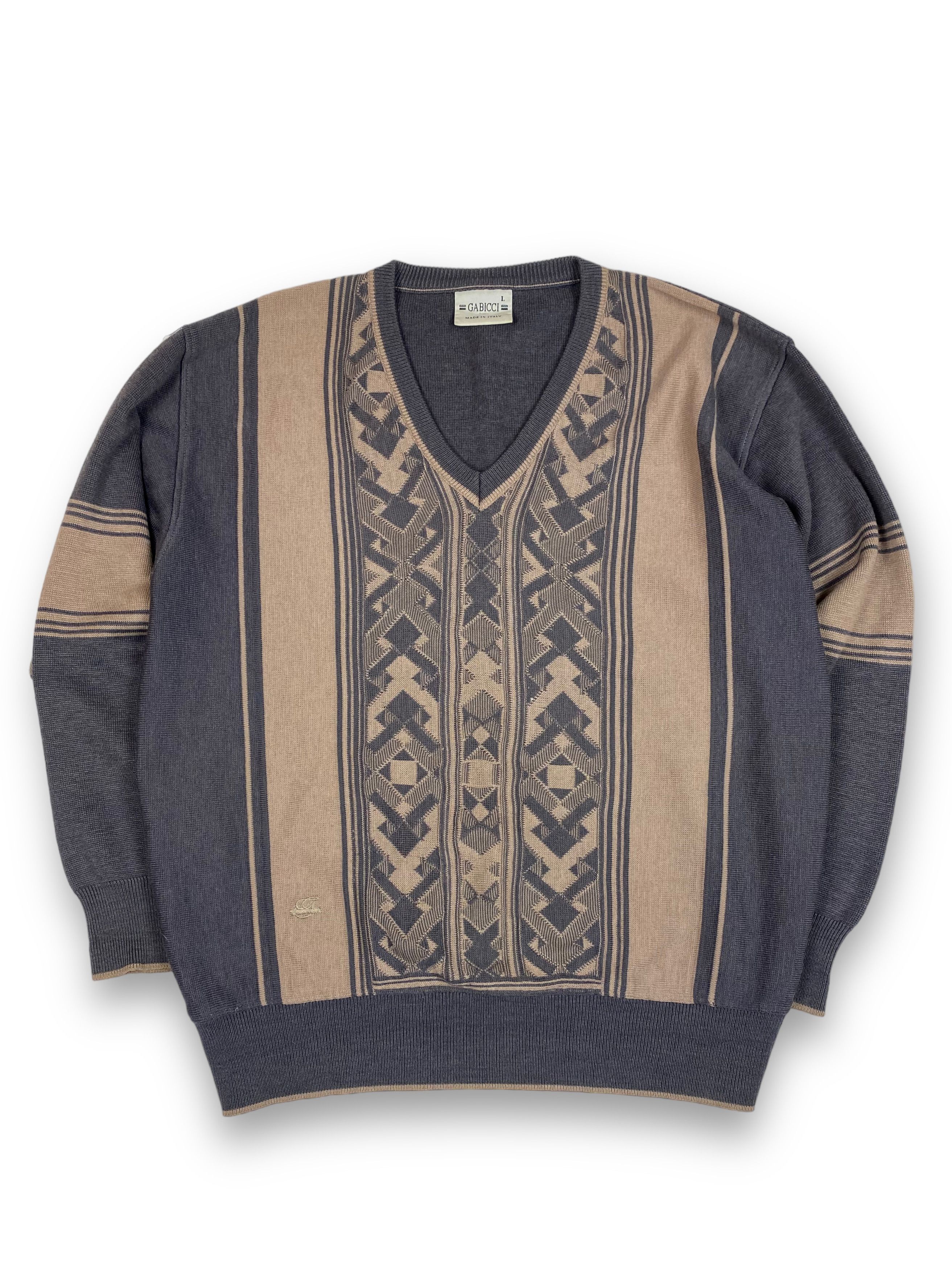 Other 90s Vintage GABICCI V-Neck Sweater Avantgarde Y2k M597 Size US XL / EU 56 / 4 - 1 Thumbnail