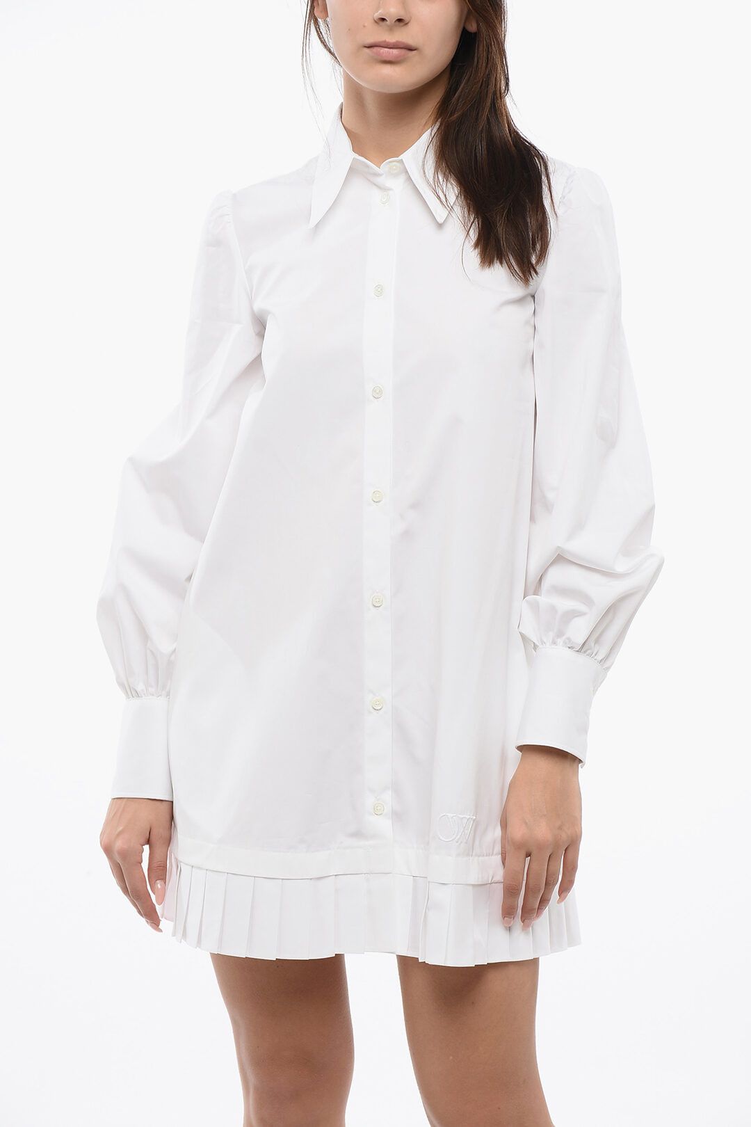Off-White og1mm1125 Popeline Shirt Dress in White Size XS / US 0-2 / IT 36-38 - 4 Thumbnail