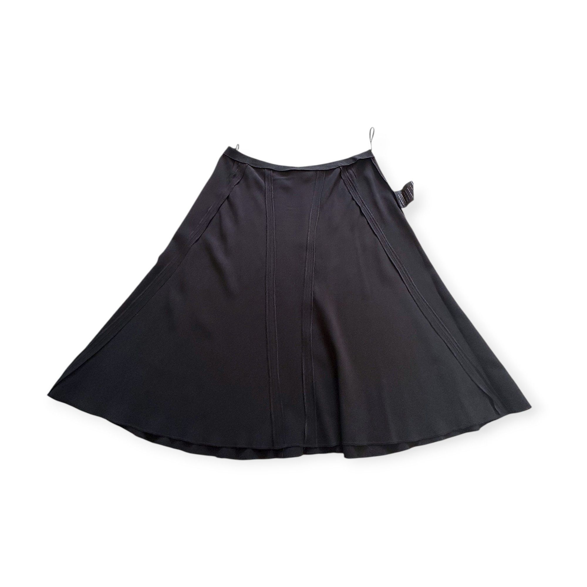 Prada Archival Prada Paneled A-Line Skirt in Dark Navy Crepe Size 32" / US 10 / IT 46 - 8 Thumbnail