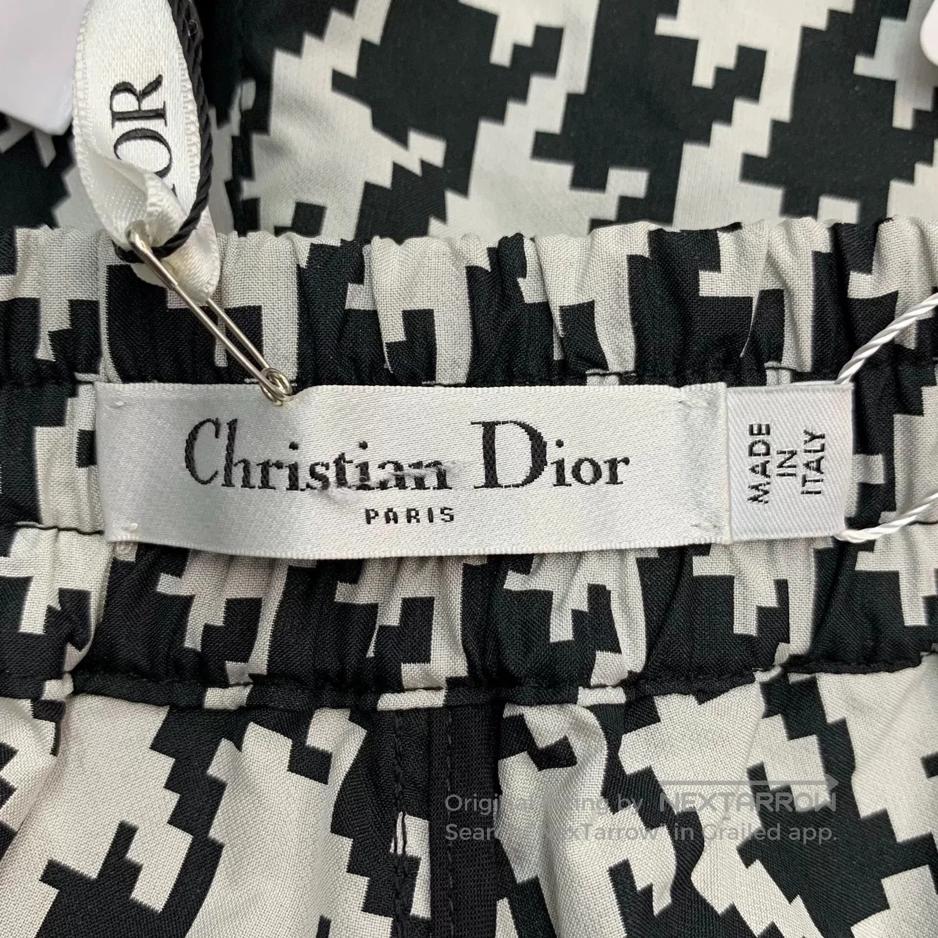 Dior dior black houndstooth jogger pants xs. Size 24" / US 00 / IT 34 - 6 Thumbnail