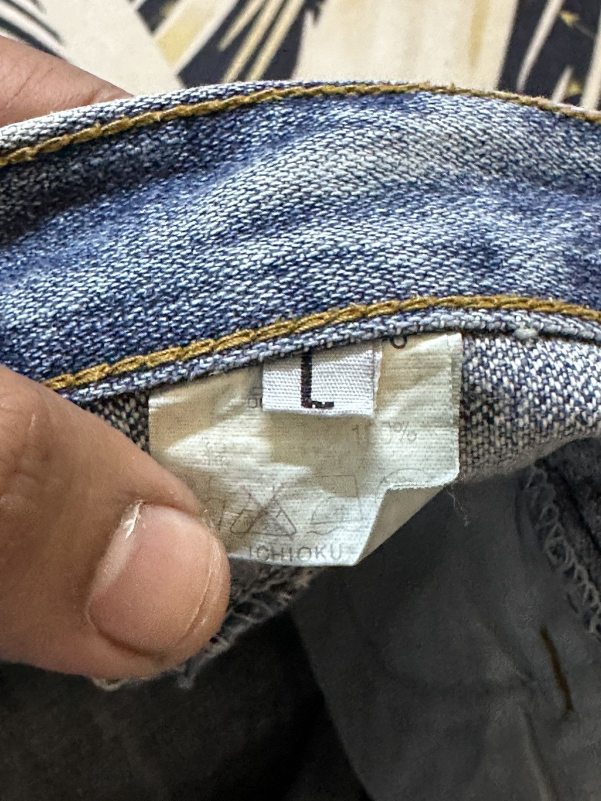 Junya Watanabe Vintage Antgauge Double Waist Honeycomb Denim Size US 30 / EU 46 - 8 Thumbnail