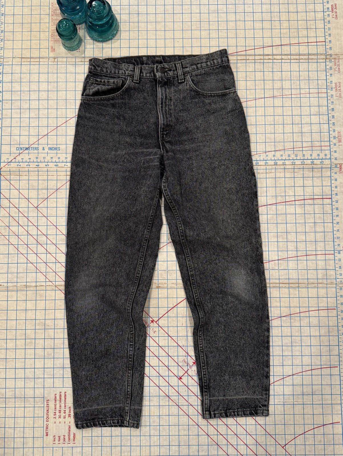 Levi's Levi’s 550 Faded Black Made In USA Denim Jeans 32x30 Size US 32 / EU 48 - 3 Thumbnail