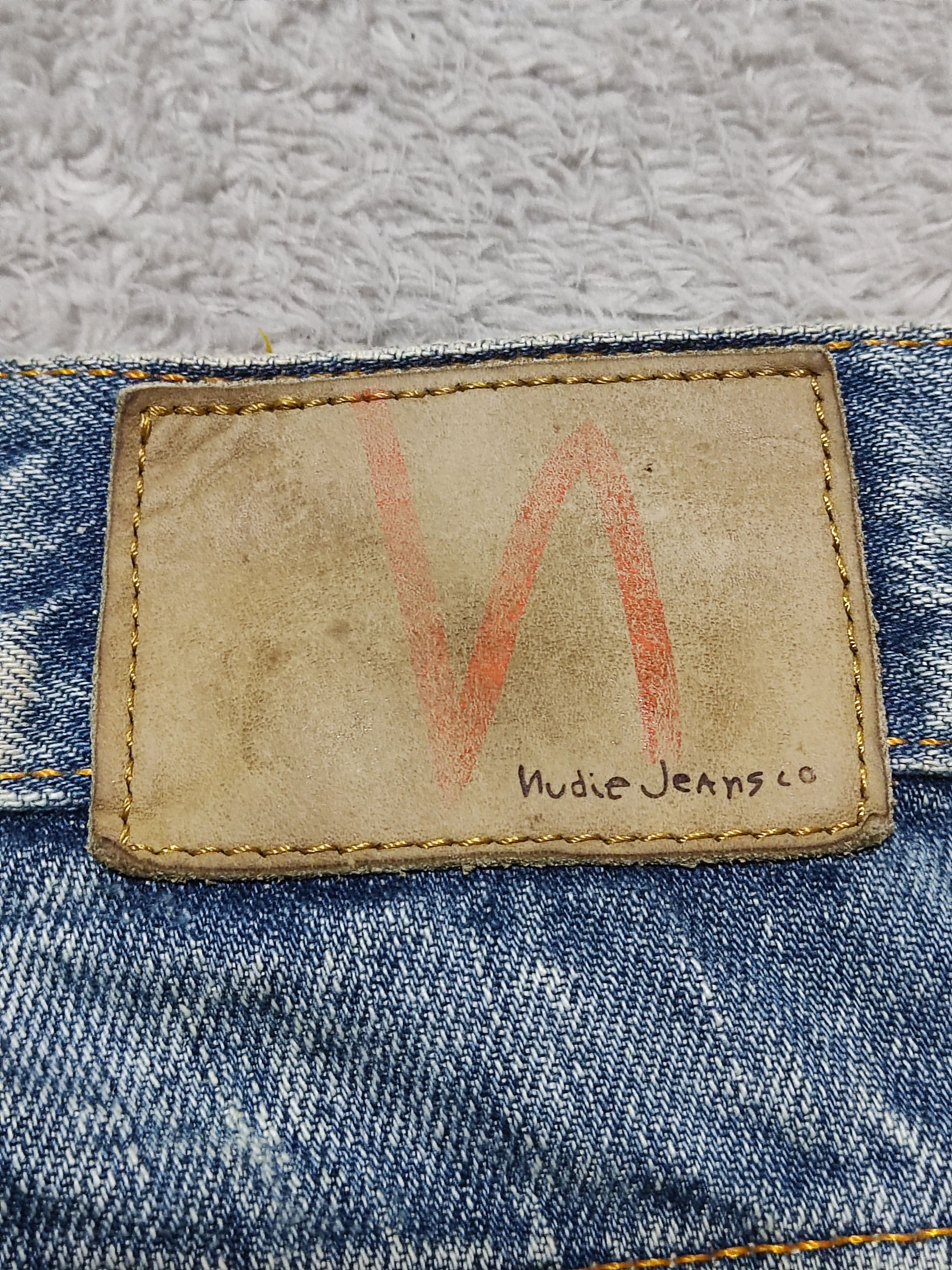 Nudie Jeans Vintage Distressed Nudie saltwater blue Italy made Size US 34 / EU 50 - 10 Thumbnail