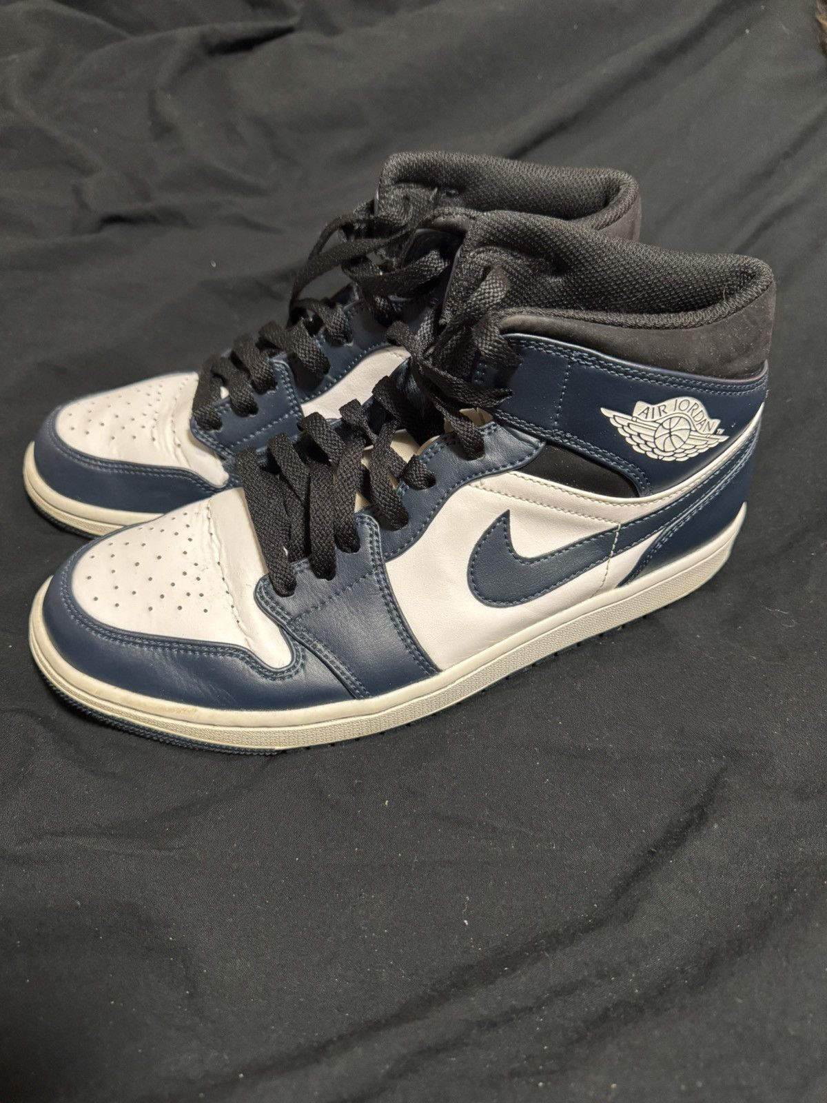 Jordan Brand × Nike Navy Jordan’s Hightops Size 9.5 Size US 9.5 / EU 42-43 - 1 Thumbnail