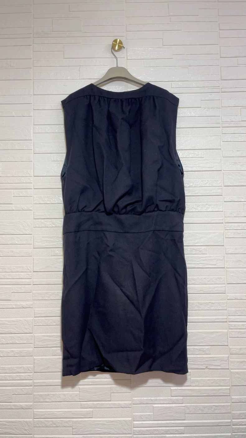 Dries Van Noten DRIES VAN NOTEN size:38 Navy blue wool sleeveless dress Size S / US 4 / IT 40 - 4 Thumbnail