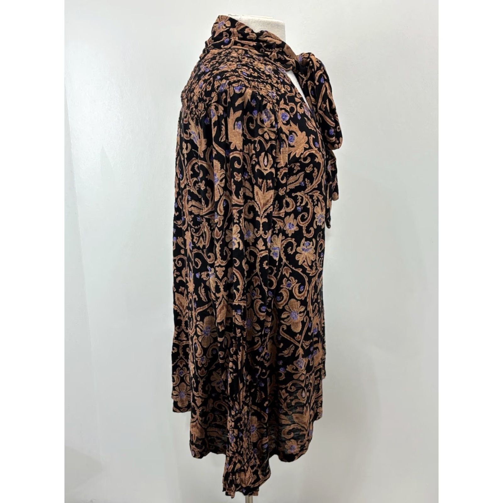 Free People Free People Bridgette Tunic Shirt Paisley Multicolor Oversized V-Neck Long Sleeve XS Womens Size XS / US 0-2 / IT 36-38 - 4 Thumbnail