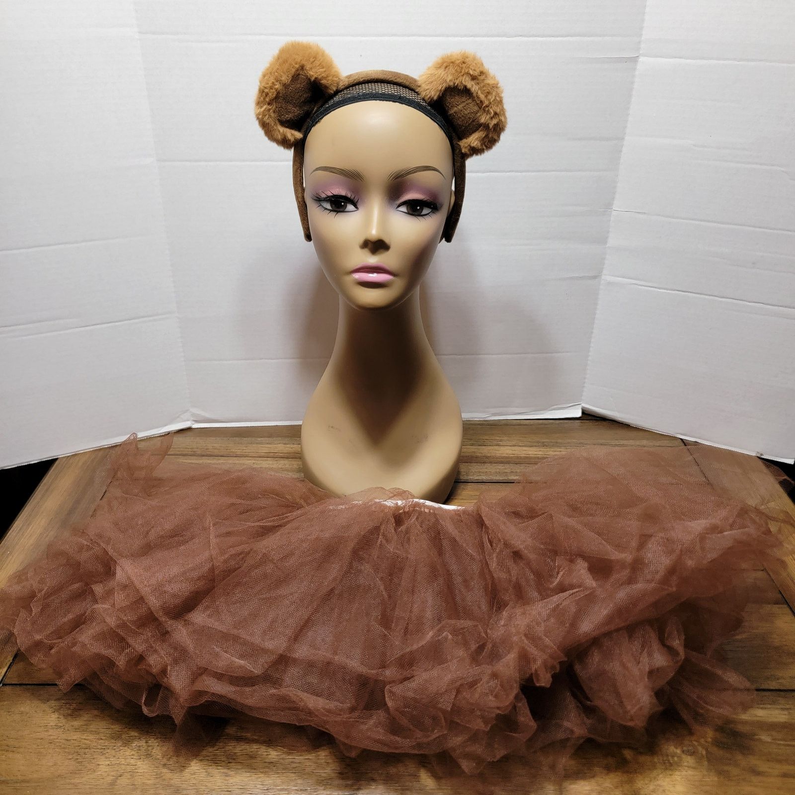 Other 2 Piece Girls Bear Costume Tule Mini Skirt, Headband w/ Ears Size 26" / US 2 / IT 38 - 1 Thumbnail