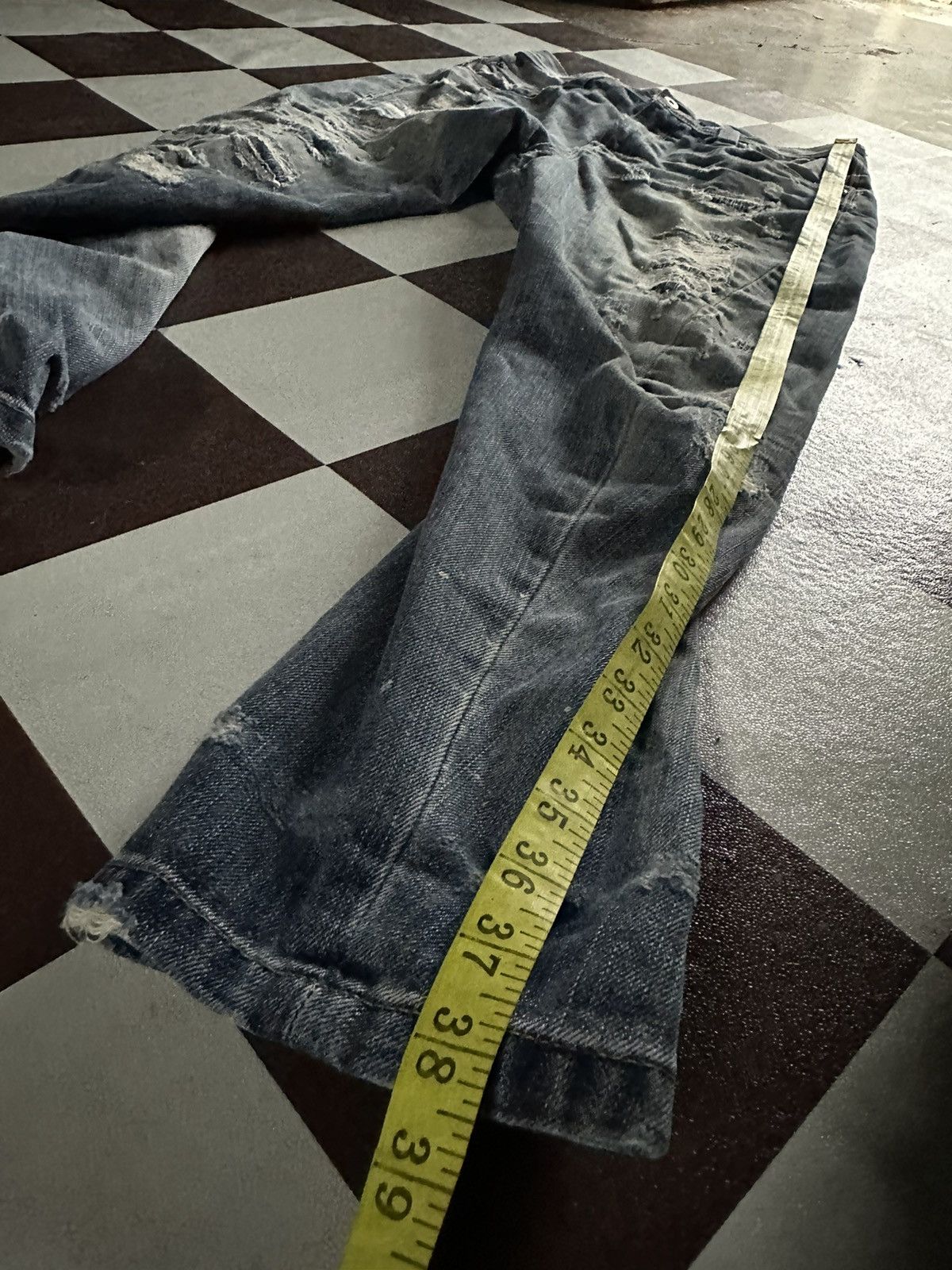 Japanese Brand Bite blue flared denim jeans Size US 30 / EU 46 - 11 Thumbnail