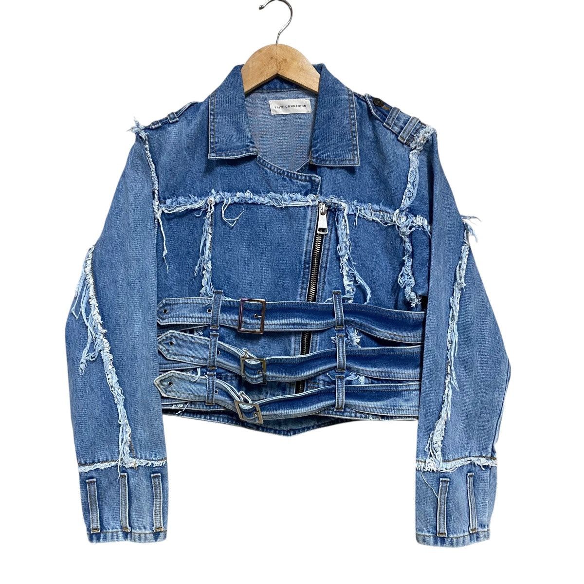 Faith Connexion Faith Connexion Ntmb Belts Denim Jacket Size XS / US 0-2 / IT 36-38 - 1 Thumbnail
