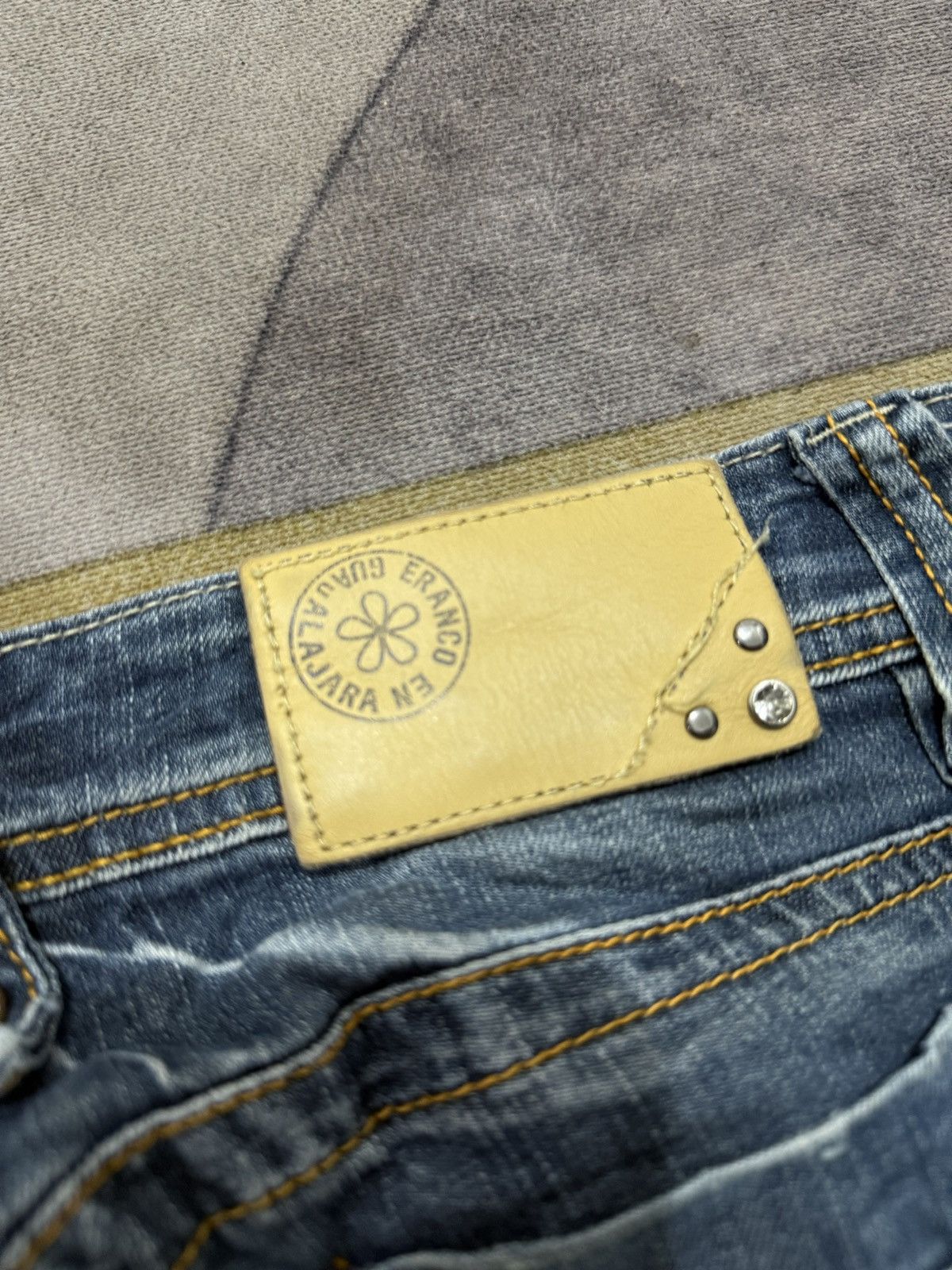 If Six Was Nine BLUE RAGS BOOT CUT DENIM PANTS Size US 28 / EU 44 - 8 Thumbnail