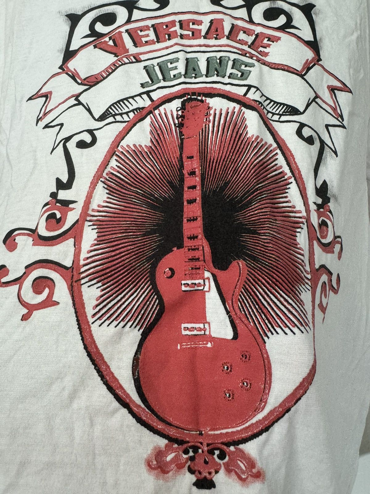 Versace Versace Jeans Guitar Rock Print Avant Garde Longsleeve Y2k Size US L / EU 52-54 / 3 - 2 Thumbnail