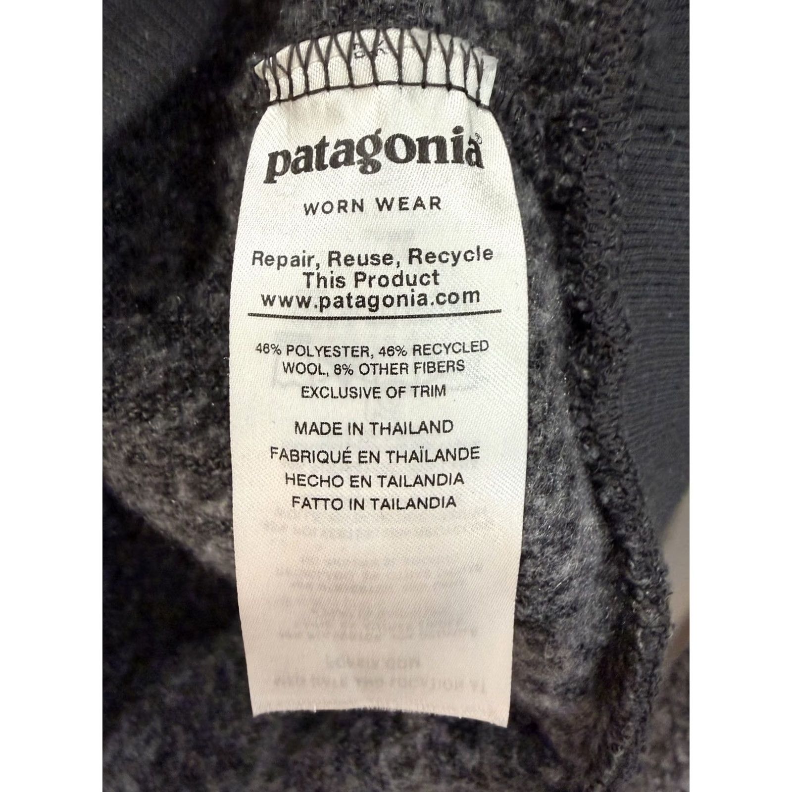 Patagonia Patagonia Woolyester Fleece Jacket Womens Large Forge Gray Sweater 26950 Size L / US 10 / IT 46 - 4 Thumbnail