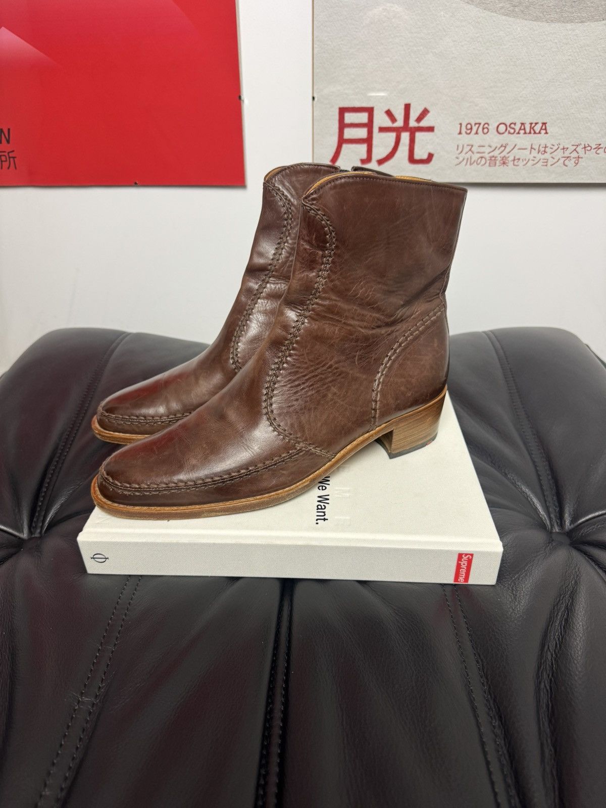 Vintage Lloyd Luxury Brown Leather Chelsea Boots Shoes Rare