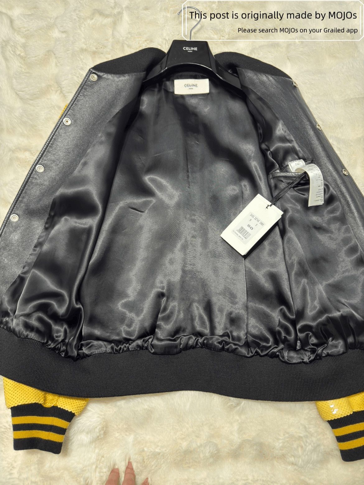 Celine Sz 50 Celine Scale Sleeves Leather Jacket Size US M / EU 48-50 / 2 - 4 Thumbnail