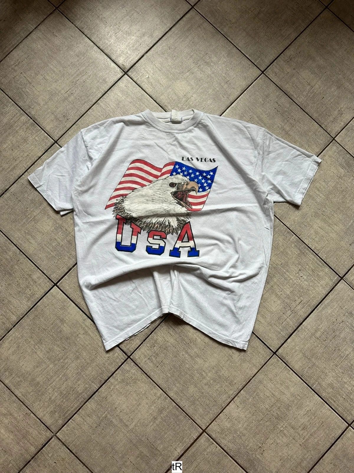 Vintage Vintage Tee Los Angeles USA 90s Eagle Big Logo Size US XL / EU 56 / 4 - 1 Thumbnail