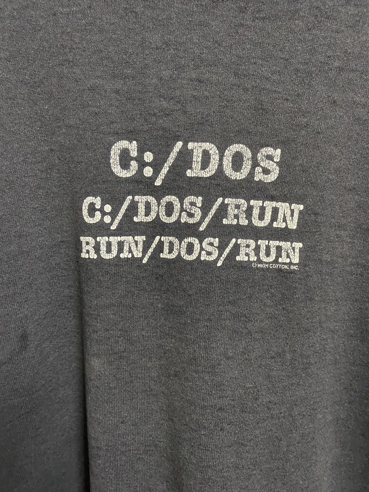 Vintage Vintage Computer C:/DOS Run Humor Funny Black Crewneck Size US XL / EU 56 / 4 - 2 Thumbnail