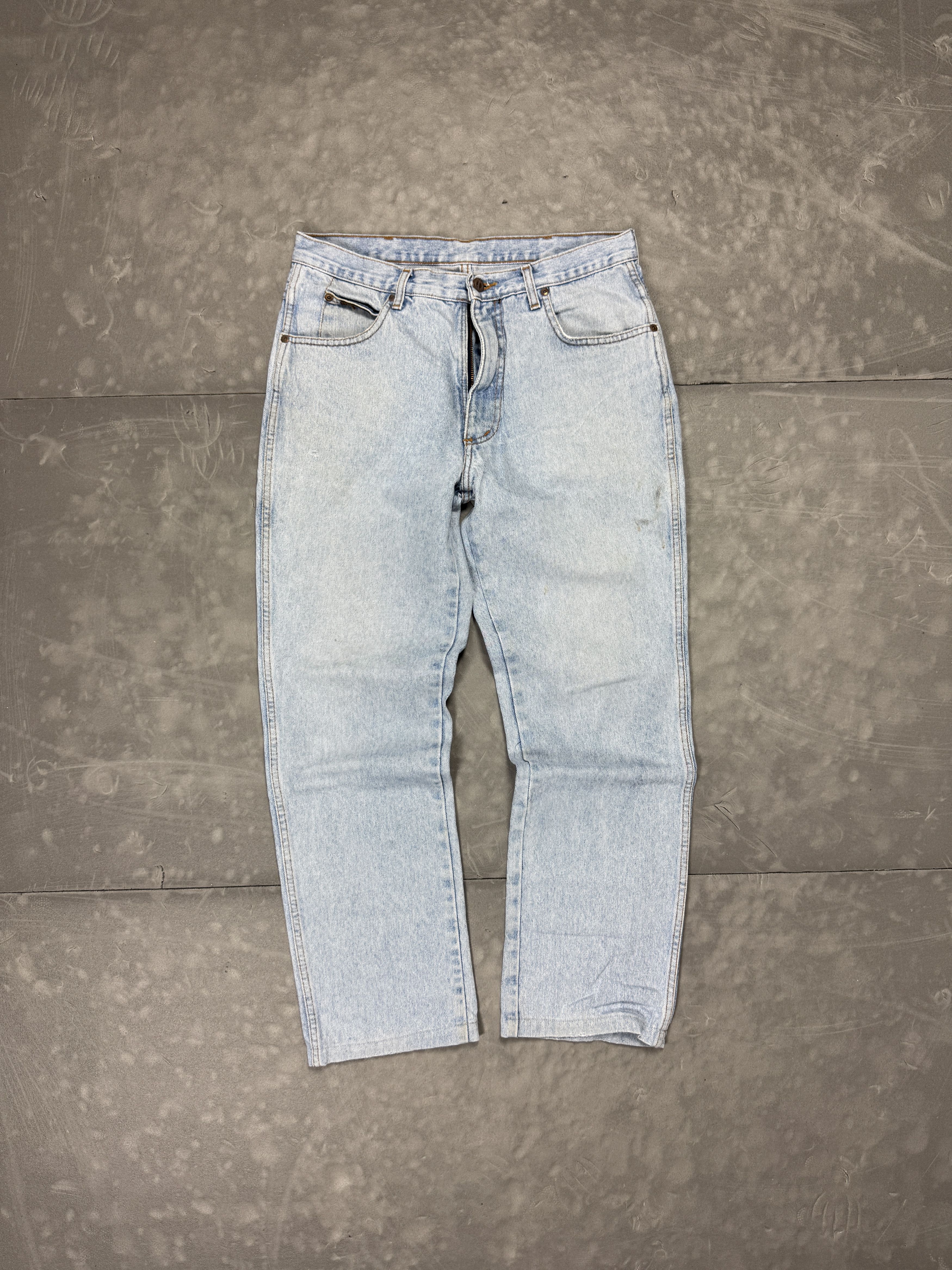 Vintage × Wrangler Vintage Wrangler washed faded denim babyblue 90s baggy Size US 32 / EU 48 - 1 Thumbnail