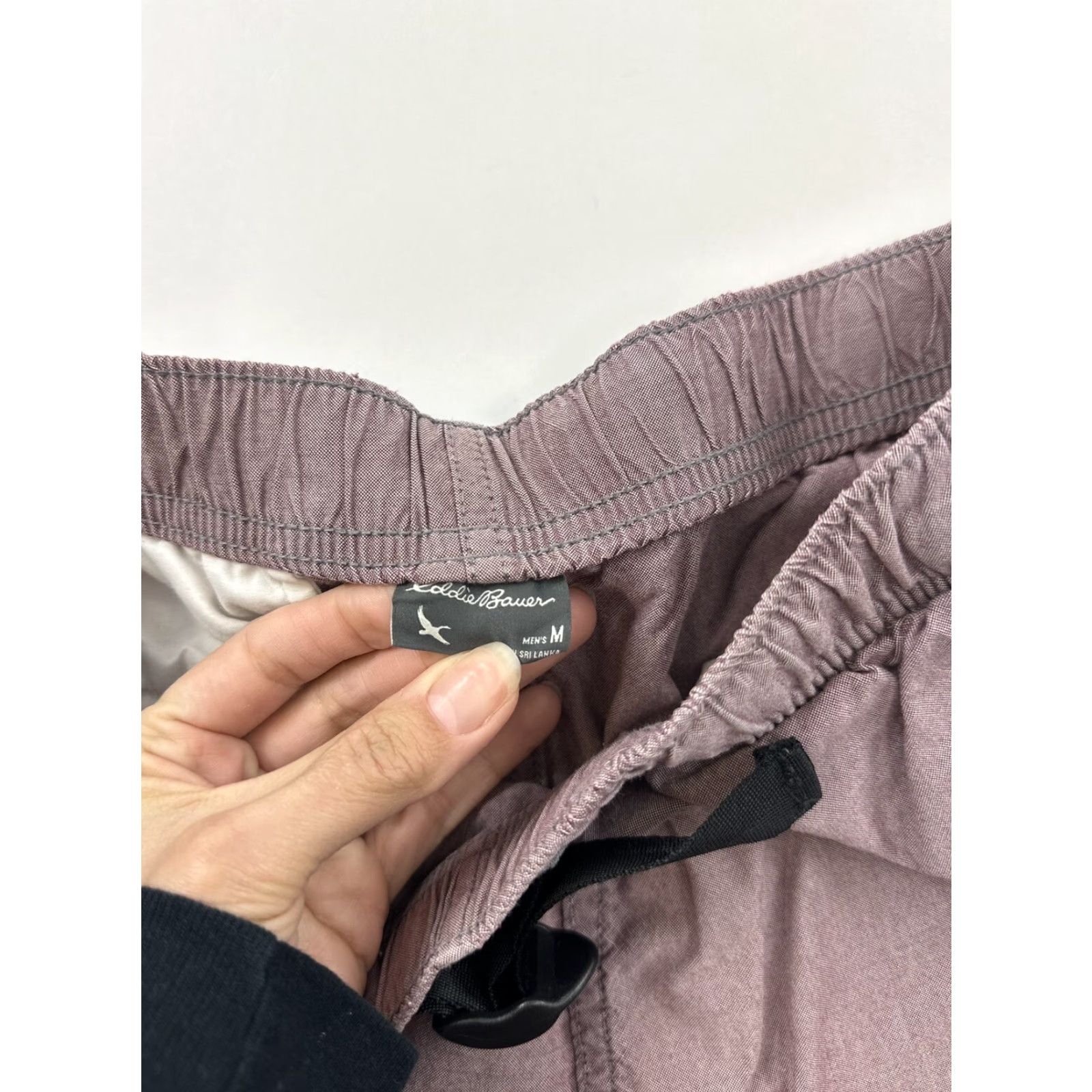 Eddie Bauer Eddie Bauer Shorts Men M Medium Faded Red Belted Chino Elastic Waist Solid Pleated Front Mens Size US 31 - 6 Thumbnail