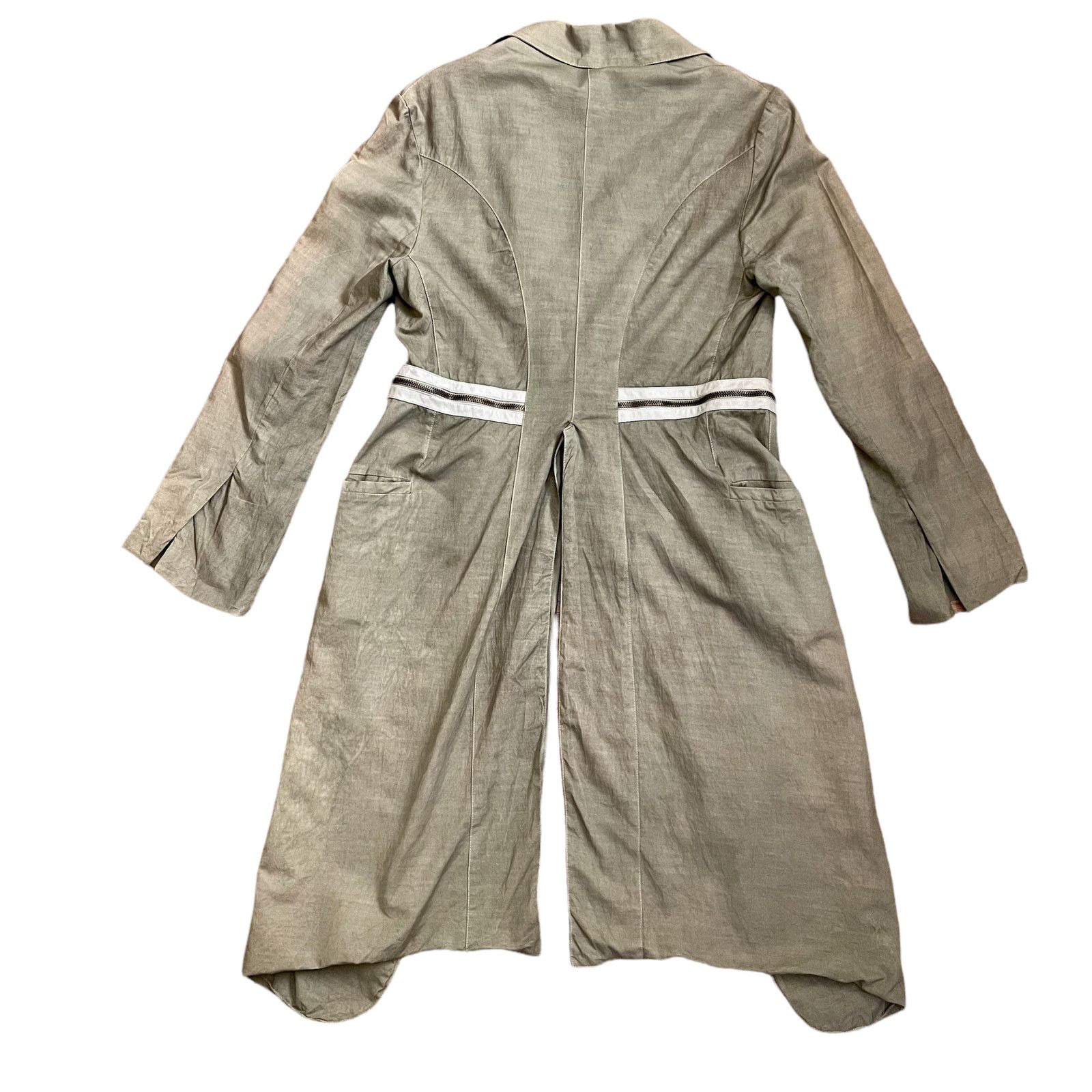 Sandrine Philippe Sandrine Philippe Beige Paneled Zip Waist Deconstructed Coat Size S / US 4 / IT 40 - 6 Thumbnail