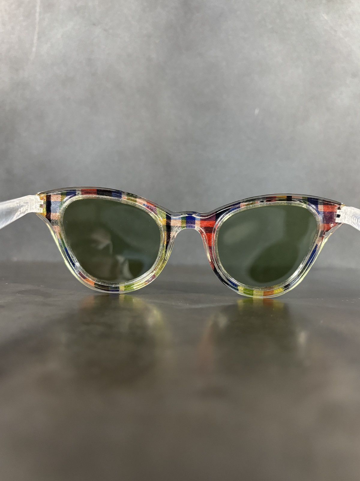 Vintage True Vintage Plaid Sunglasses 1940s 1950s Made in USA AO Size ONE SIZE - 20 Thumbnail