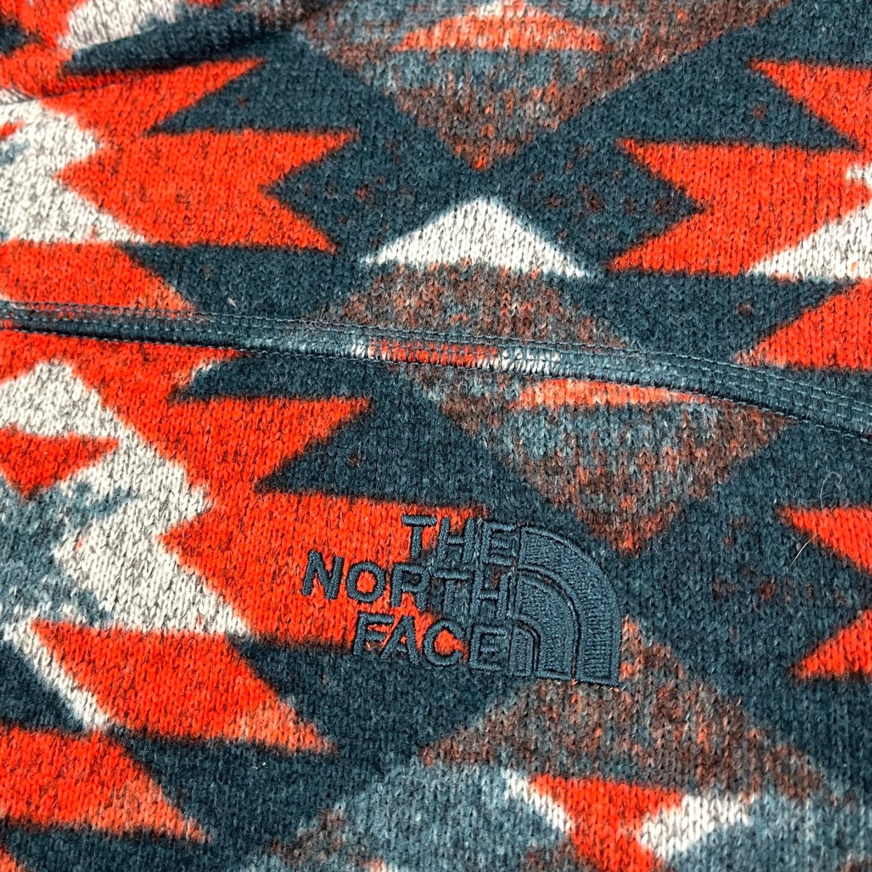 The North Face The North Face Sweater Mens M Aztec Southwestern 1/2 Zip Pullover Fleece Orange Geometric Multicolor Size US M / EU 48-50 / 2 - 2 Thumbnail