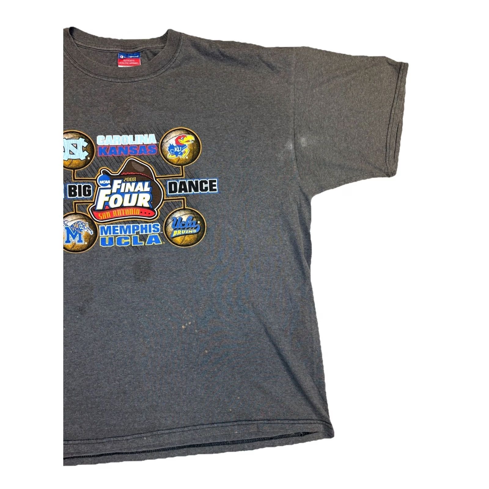 Champion VINTAGE NCAA Final Four Carolina Kansas Memphis UCLA 2008 Men's XXL Basketball T Shirt Size US XXL / EU 58 / 5 - 3 Thumbnail