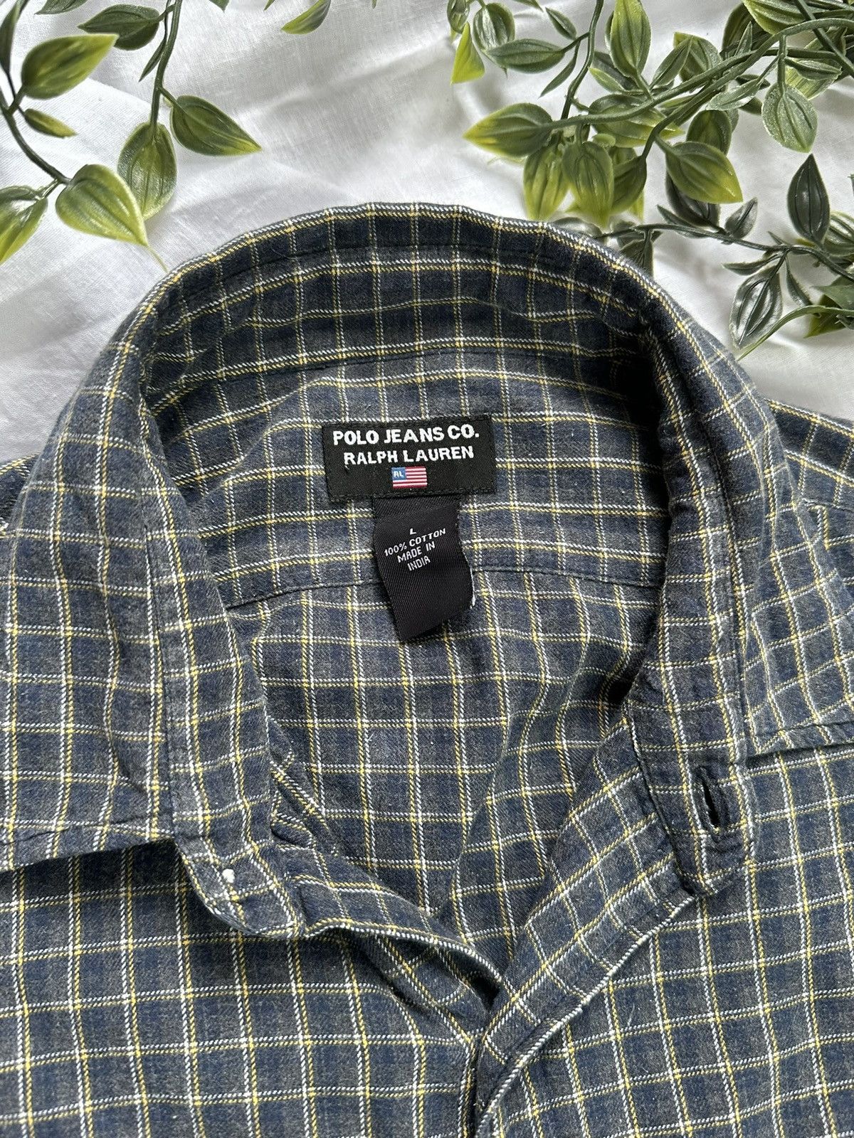 Polo Ralph Lauren × Ralph Lauren × Vintage Vintage flannel shirt polo jeans co. Ralph lauren Size US L / EU 52-54 / 3 - 6 Thumbnail
