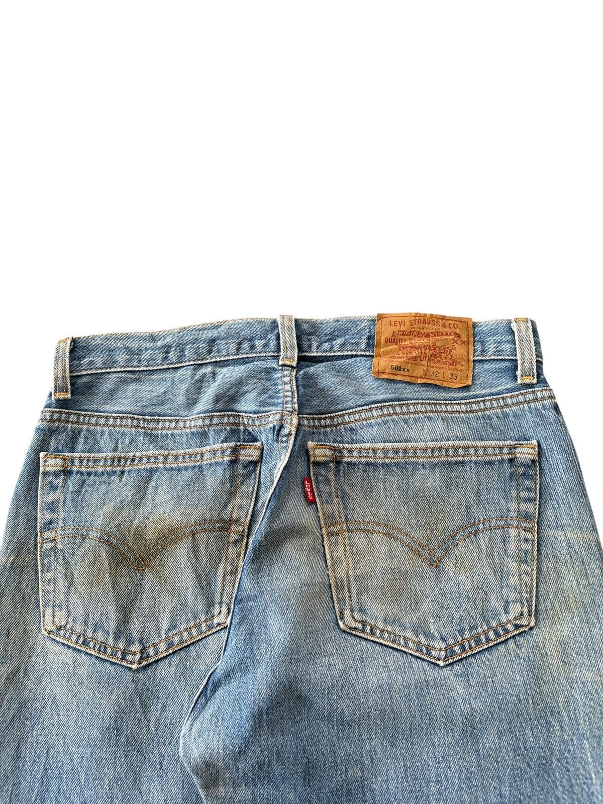 Levi's Vintage 90s Levis 501 Mud Wash Distressed Jeans Size US 30 / EU 46 - 4 Thumbnail