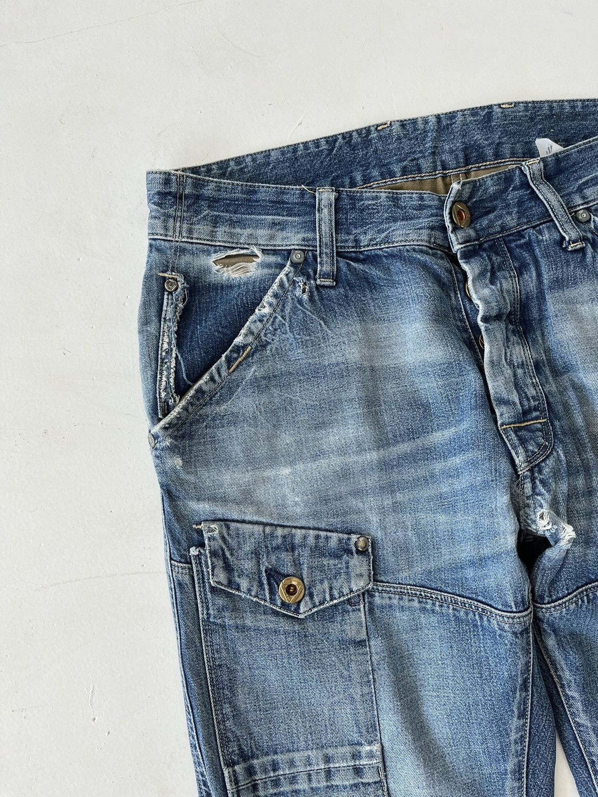 G-Star × Pharrell Vintage G Star Raw distressed trashed washed denim jeans y2k Size US 29 - 5 Thumbnail