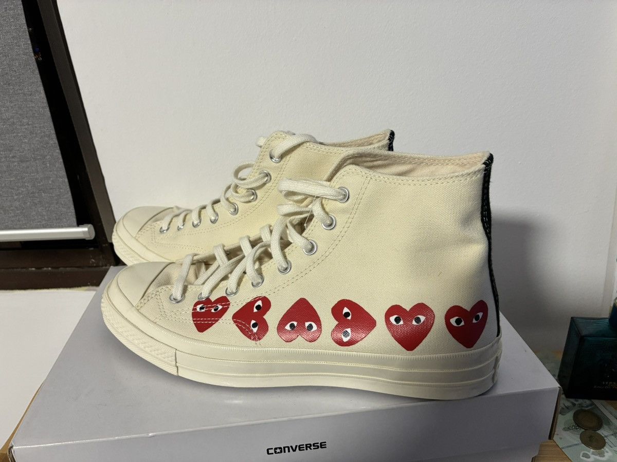 Comme des Garcons PLAY × Converse Comme des GARCONS X Converse White Size US 11 / EU 44 - 1 Thumbnail