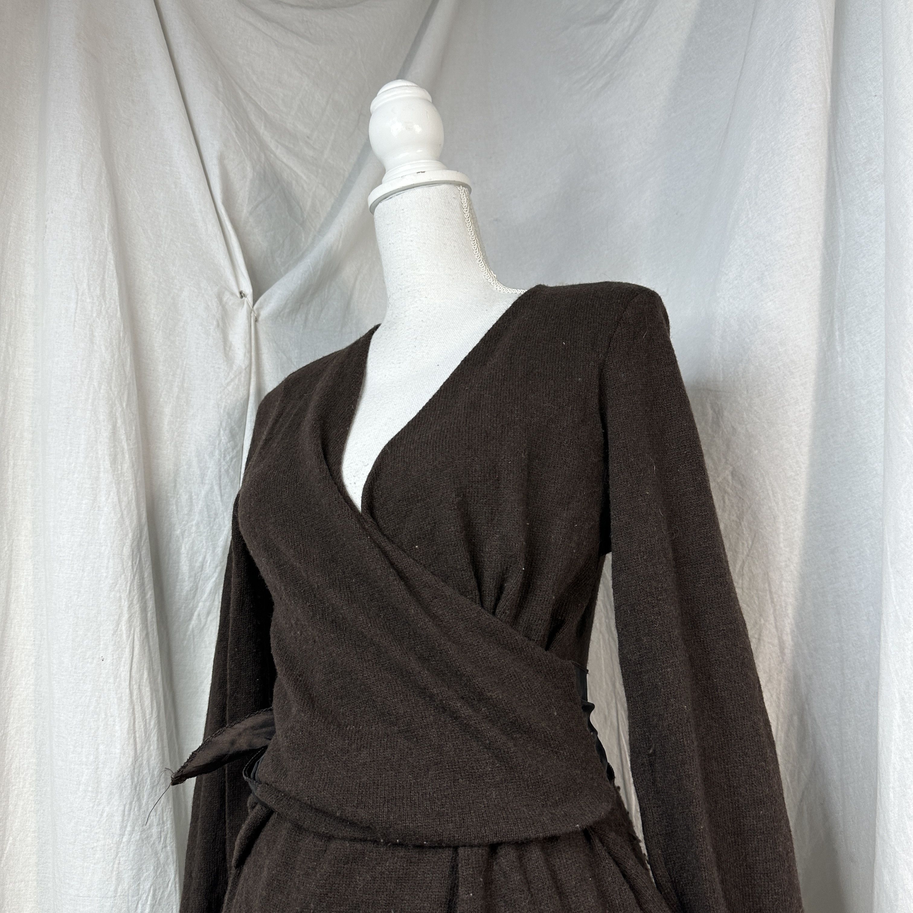 Vintage Vintage Y2K Avant Garde Wrapped Mohair & Nylon Sweater/Dress Size S / US 4 / IT 40 - 2 Thumbnail