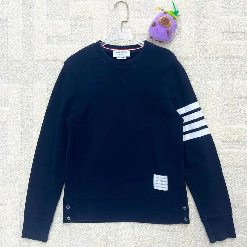 Thom Browne Thom Browne Blue Cotton Women's Sweatshirt 0089 Size XS / US 0-2 / IT 36-38 - 1 Thumbnail