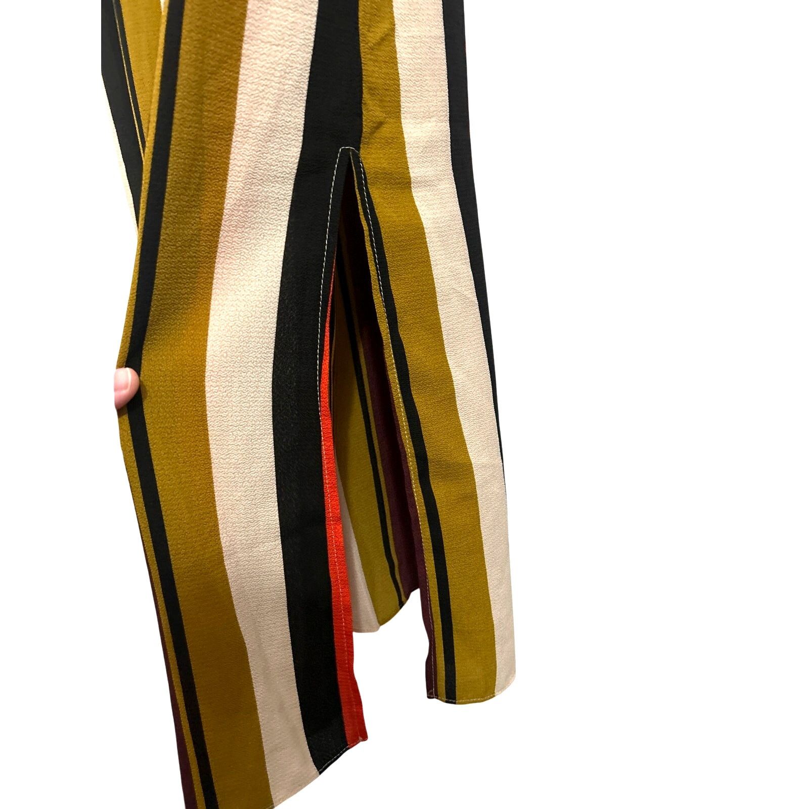 Vintage Moa Moa 70's Vibe Lined Striped Sleeveless Maxi Dress Size M / US 6-8 / IT 42-44 - 4 Thumbnail