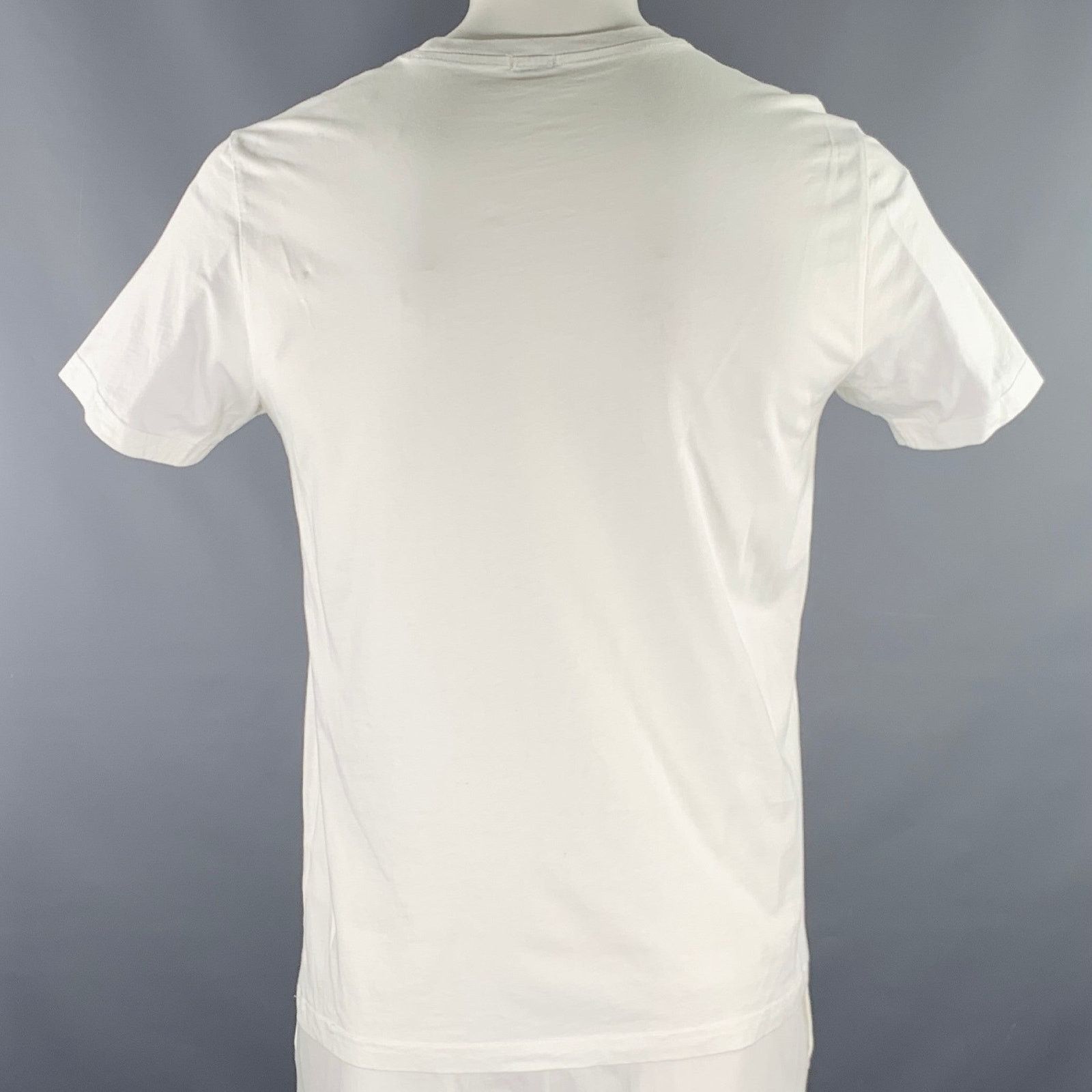 Paul Smith Size L White Multi Color Zebra Cotton Short Sleeve T-shirt Size US L / EU 52-54 / 3 - 3 Thumbnail