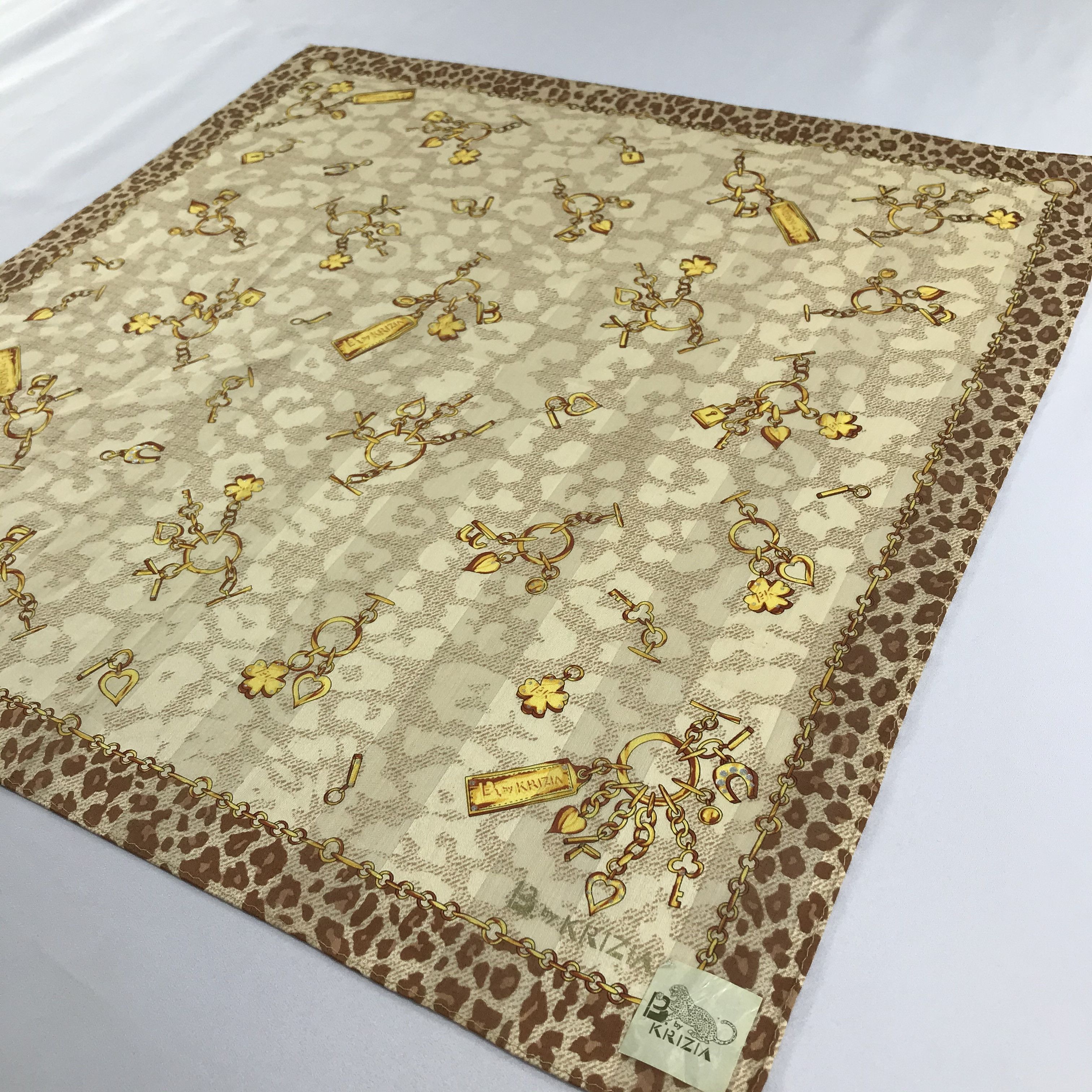 Krizia Uomo Krizia Uomo Leopard Handkerchief Neckerchief Bandana H853 Size ONE SIZE - 4 Thumbnail