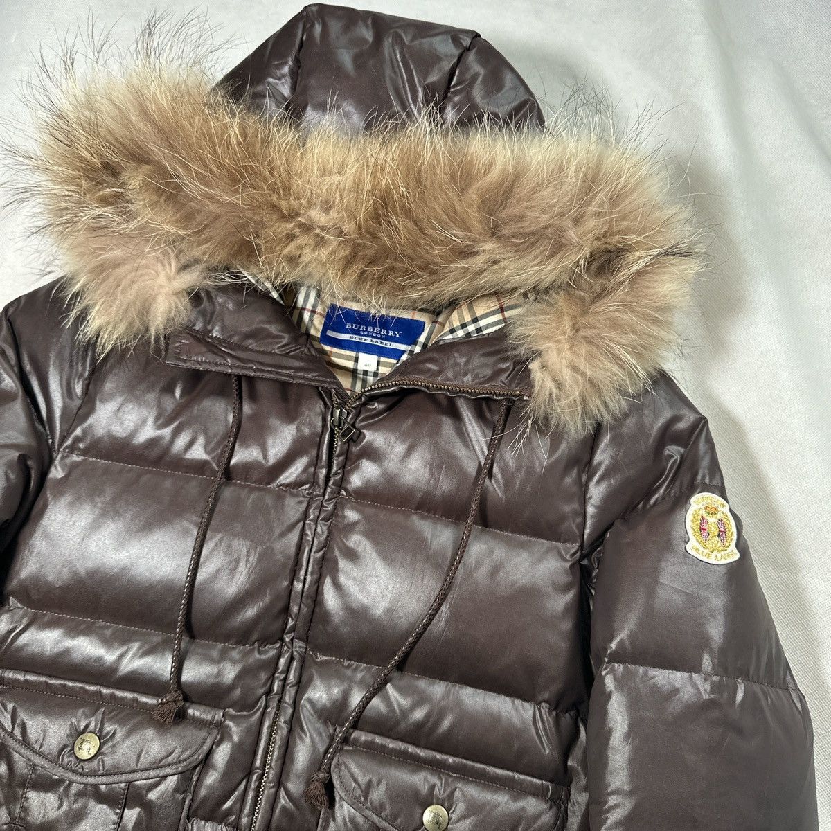Burberry Burberry Blue Label Union Jack Fur Hood Puffer Jacket Size M / US 6-8 / IT 42-44 - 4 Thumbnail