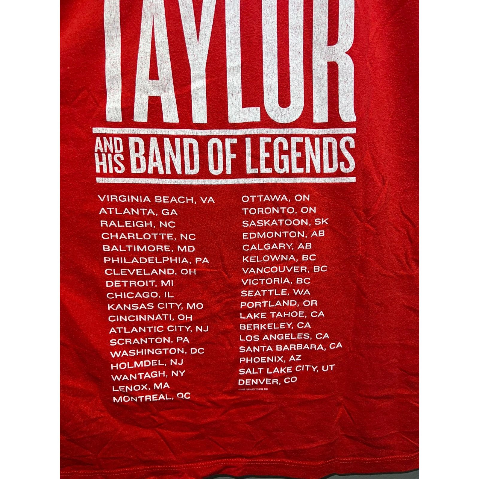 Alstyle Womens James Taylor Tour Shirt 2008 Band Of Legends Tee M Size M / US 6-8 / IT 42-44 - 8 Thumbnail