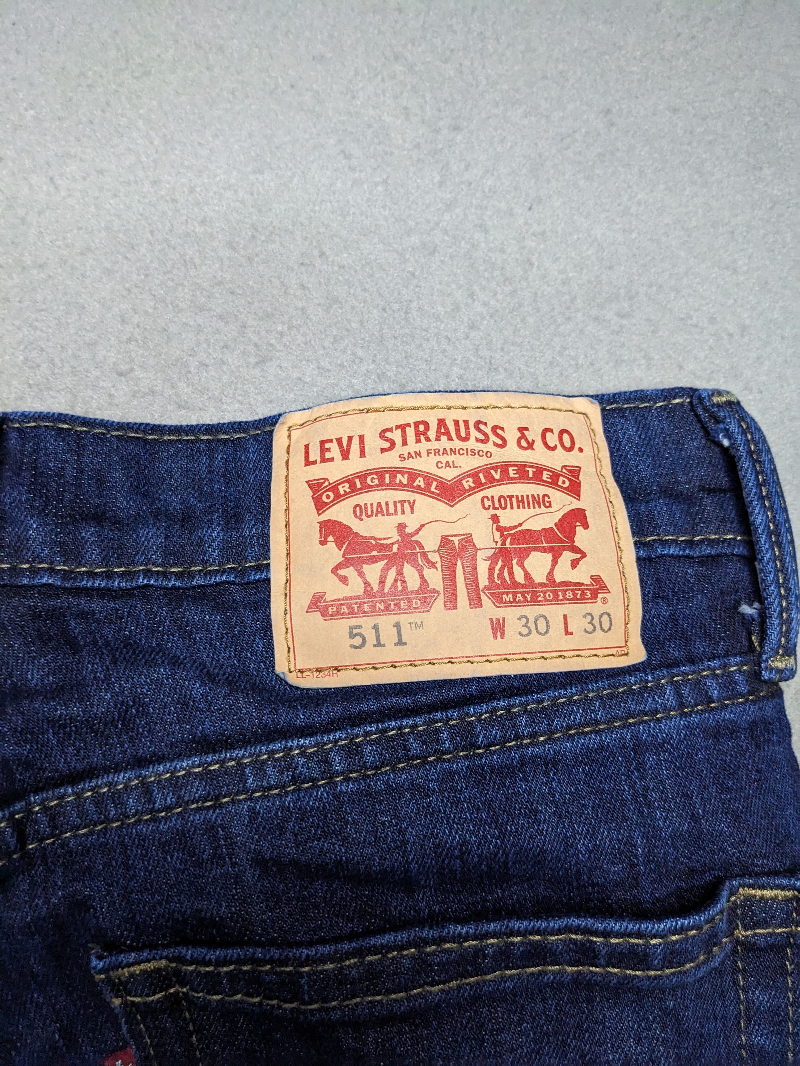 Levi's Levis 511 Jeans 29x29 Dark Blue Slim Fit Straight Leg Denim Size US 29 - 8 Thumbnail