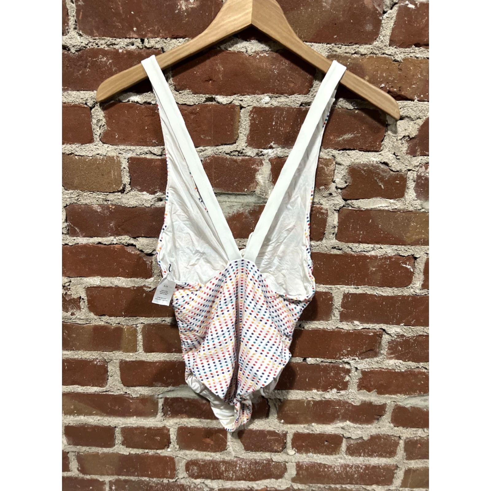Onia Onia Womens One Piece Swimsuit S Rainbow Polka Dots Top Tank Bikini Multicolor Size ONE SIZE - 2 Thumbnail