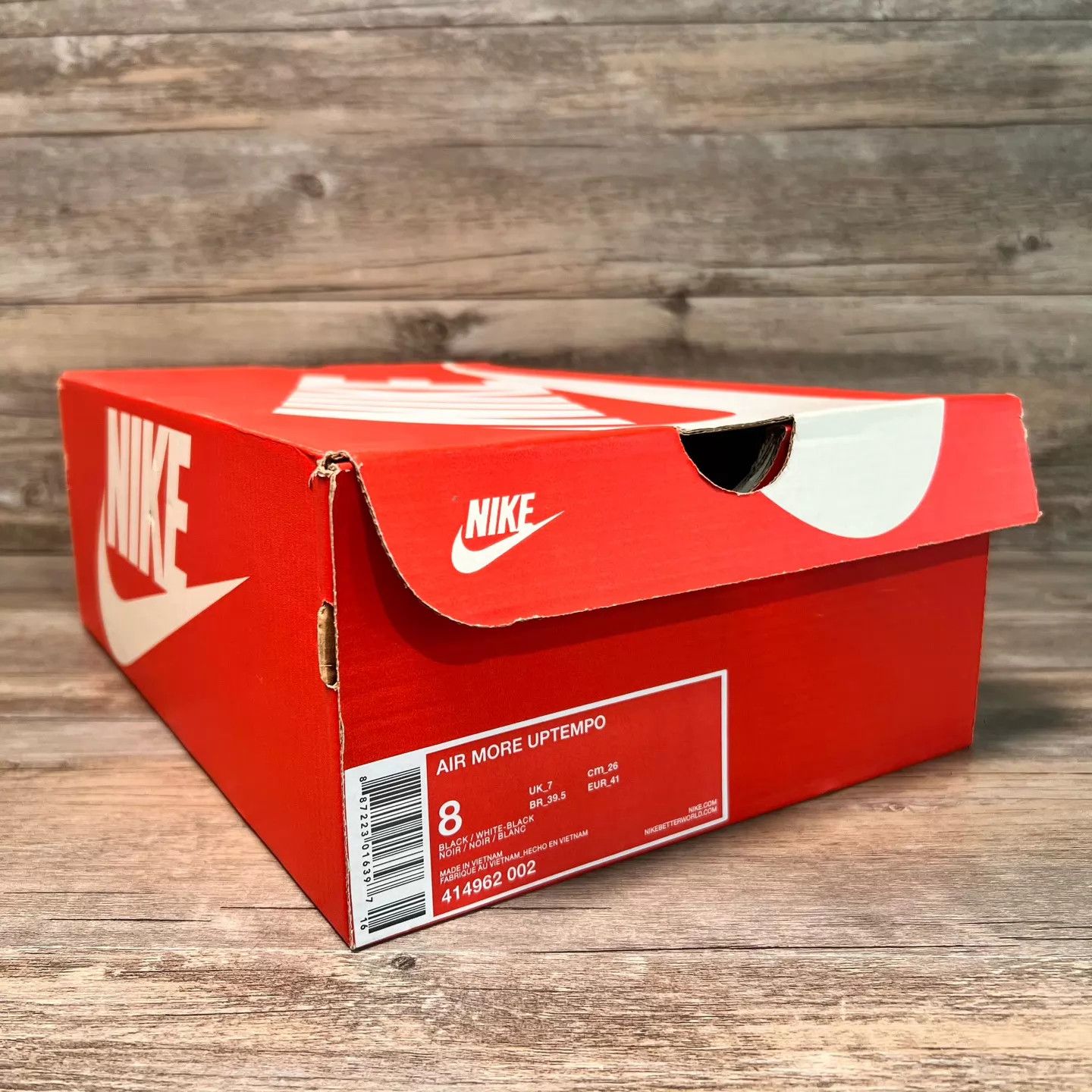 Nike Nike AirMoreUptempo 414962-002 Black/White 41 99new Size US 8 / EU 41 - 8 Thumbnail