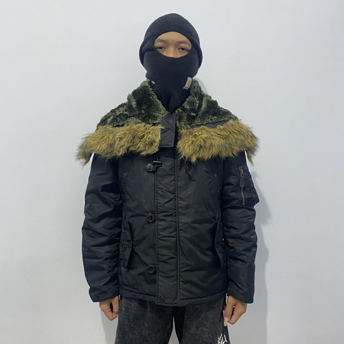 If Six Was Nine × Japanese Brand × Le Grande Bleu (L.G.B.) GOA Style - Type N-2B Fur Faux Jacket Size US L / EU 52-54 / 3 - 7 Thumbnail