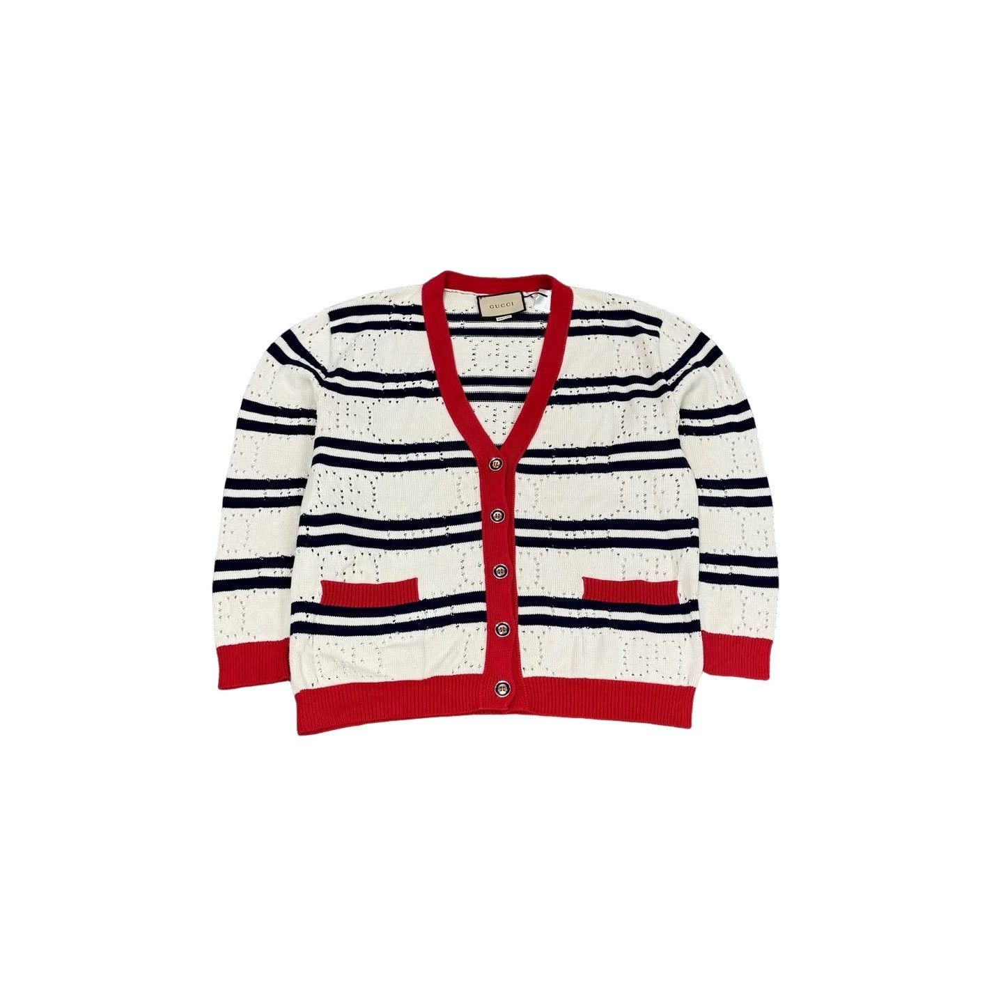 Gucci Gucci GG Striped Knit Cardigan S Size US S / EU 44-46 / 1 - 1 Thumbnail