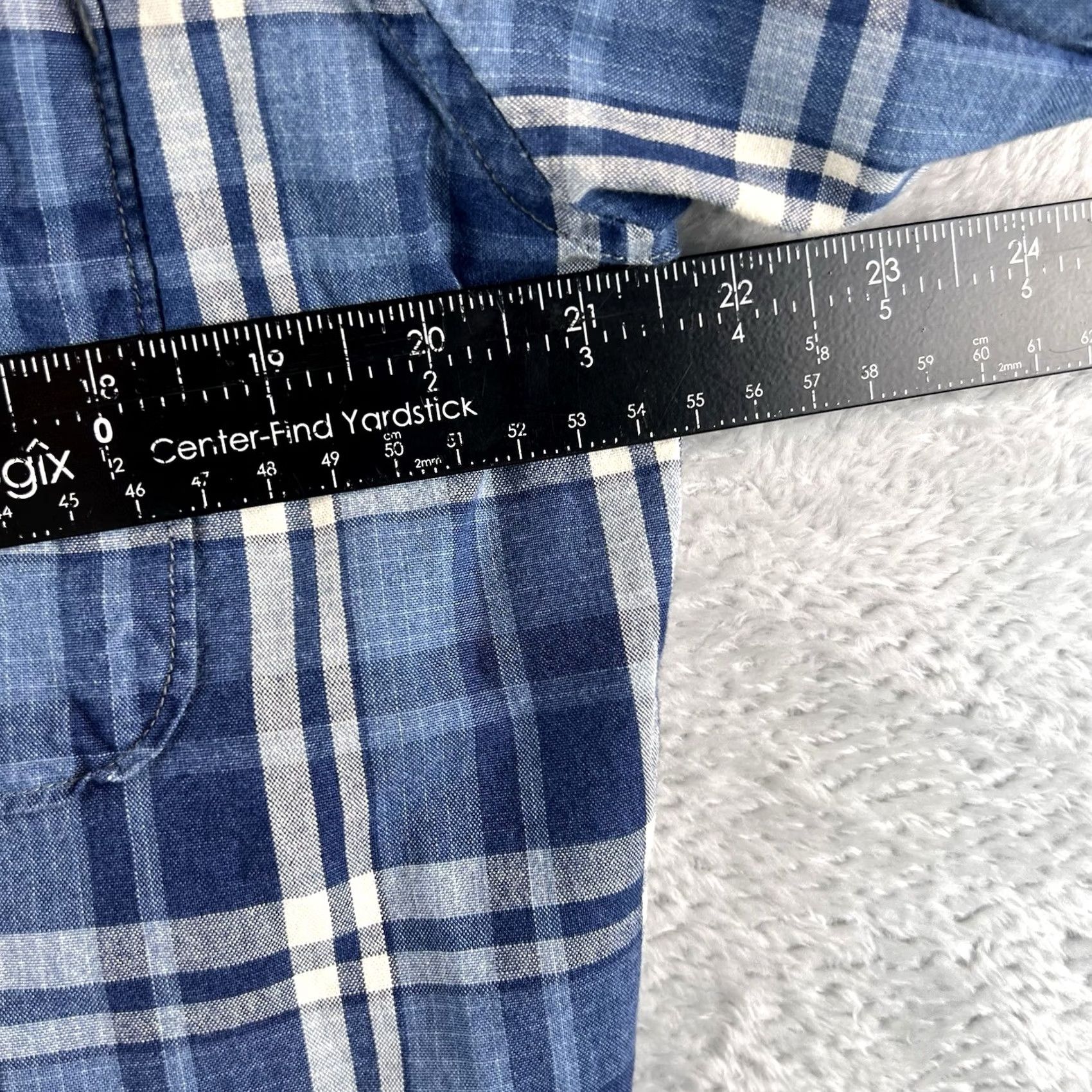 Lucky Brand Lucky Brand Button-Up Shirt Mens L True Indigo Blue Plaid Western Classic Fit Long Sleeve Collared Button-Up Mens Regular Blue Western Plaid Shirt Size US L / EU 52-54 / 3 - 4 Thumbnail