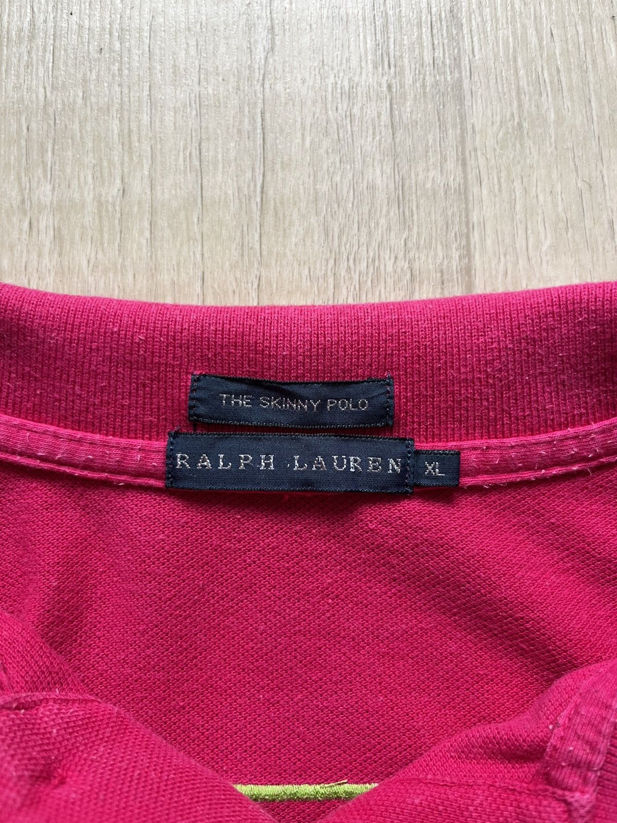 Polo Ralph Lauren × Vintage Polo Ralph Lauren Skinny Polo Shirt Women's Pink Size XL Size XL / US 12-14 / IT 48-50 - 9 Thumbnail