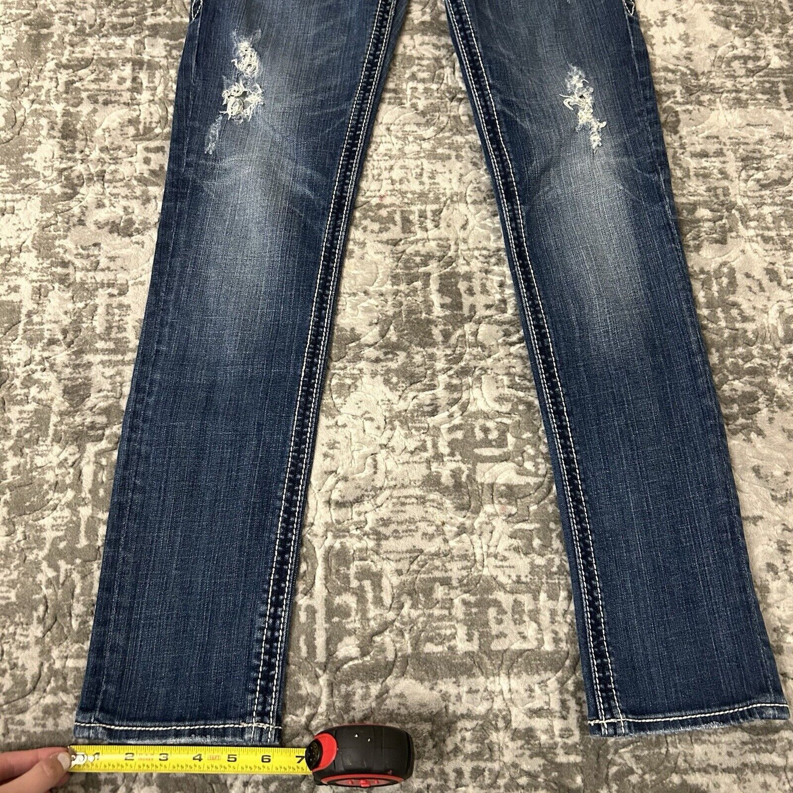 Rock Revival Rock Revival Christina Skinny Jeans Distressed Women’s Sz 28 Size 28" / US 6 / IT 42 - 15 Thumbnail
