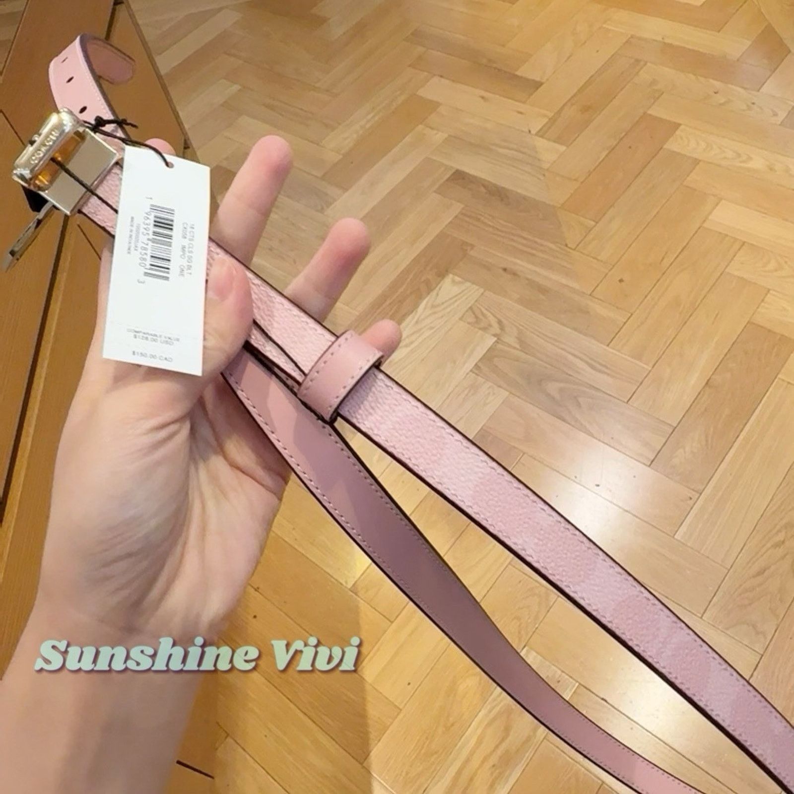 Coach NWT Coach Cut To Size Reversible Belt 18Mm CX058 Powder Pink Size ONE SIZE - 2 Thumbnail